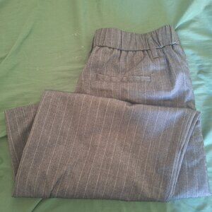 Wide leg pin striped formal pants